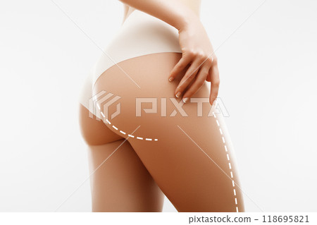 Body Shaping Spa And Slimming. Closeup cropped of Body Shaping Spa And Slimming. Closeup cropped of 118695821