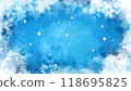 Night sky surrounded by clouds 118695825