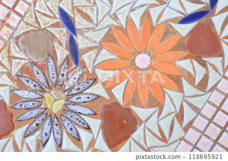 Floral design tiles Floral design tiles 118695921