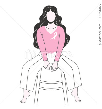 Breast Cancer Concept. Pink October. Women and the symbol of women's health. Template for background, banner, card, poster 118696027