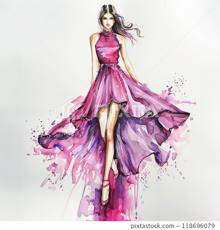 Fashion Drawing Illustration Fashion Drawing Illustration 118696079