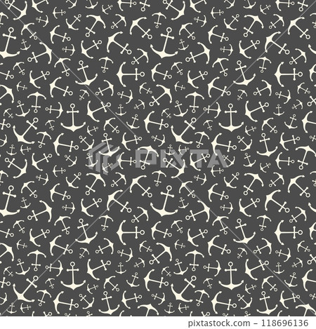 Nautical seamless pattern with geometric ship...-插圖素材 [118696136] - PIXTA圖庫