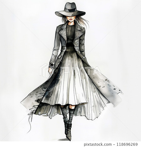 Fashion Drawing Illustration Fashion Drawing Illustration 118696269