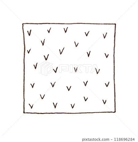 Abstract minimalist pattern with brown check marks on white background, simple Abstract minimalist pattern with brown check marks on white background, simple 118696284