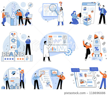 Brand vector illustration. Logo, flag, symbolizes brands identity, waving proudly in market winds Brand, conductor, orchestrates symphony elements resonate with consumers Trademark, sentinel, guards Brand vector illustration. Logo, flag, symbolizes brands identity, waving proudly in market winds Brand, conductor, orchestrates symphony elements resonate with consumers Trademark, sentinel, guards 118696886