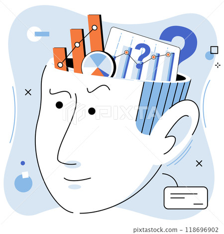 Mindset. Vector illustration. Contemplation and meditation promote mental clarity and inner peace Education provides foundation for acquiring knowledge and expanding ones intellectual capacity 118696902