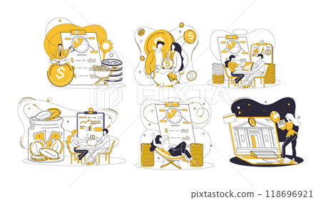 Capital management vector illustration. Economic success is journey embarked upon with compass strategic capital planning Capital is currency fuels engine business development and growth 118696921