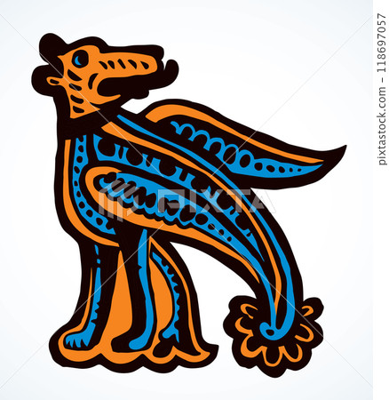 Celtic ornament. Vector drawing label Celtic ornament. Vector drawing label 118697057