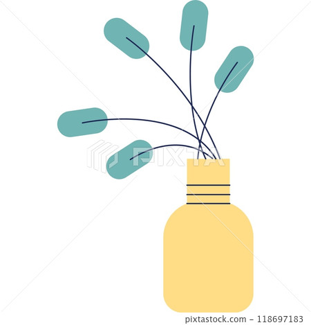 Flower vase icon vector office home decor element Flower vase icon vector office home decor element 118697183