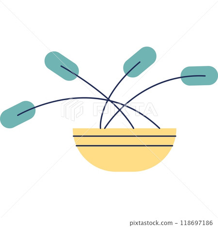 Flower pot icon vector office home decor element Flower pot icon vector office home decor element 118697186