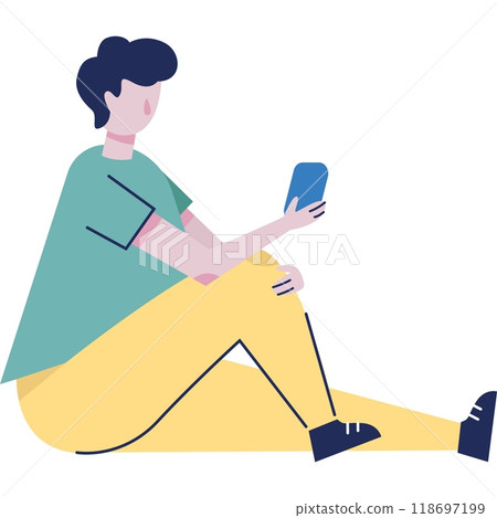 SEO businessman icon flat vector content filling 118697199