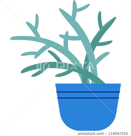 Succulent plant vector indoor flowerpot flat icon Succulent plant vector indoor flowerpot flat icon 118697203