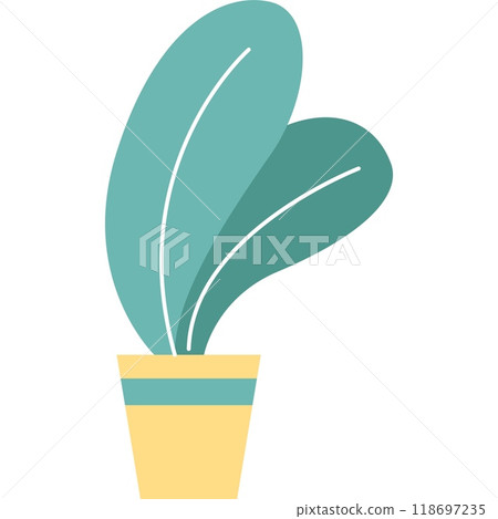 Plant in pot vector flowerpot icon home tree Plant in pot vector flowerpot icon home tree 118697235