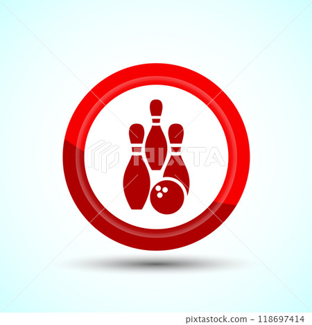 Bowling Pins And Ball Icon Design Illustration, Bowling Game Icon For Apps and Websites Bowling Pins And Ball Icon Design Illustration, Bowling Game Icon For Apps and Websites 118697414