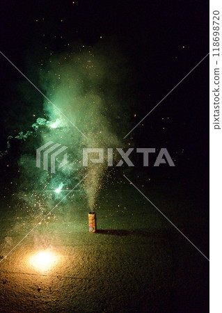 Image of erupting fireworks Image of erupting fireworks 118698720