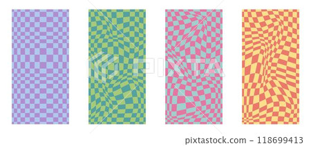 Psychedelic checkerboard poster 118699413