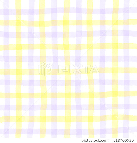 Purple Yellow Gingham Check Hand Drawn Pattern Background Overlay Purple Yellow Gingham Check Hand Drawn Pattern Background Overlay 118700539