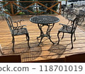 outdoor table and chairs 118701019