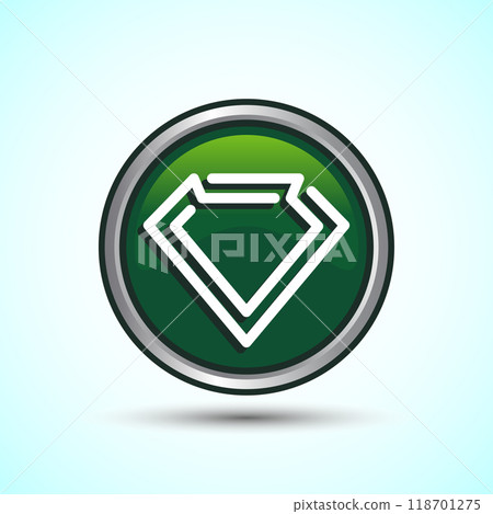 Diamond Icon Button Design Illustration. Jewel and Gem Icon Diamond Icon Button Design Illustration. Jewel and Gem Icon 118701275