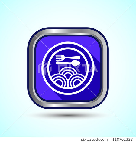Eating Icon Design Illustration. Fork, Spoon, Restaurant icon 118701328