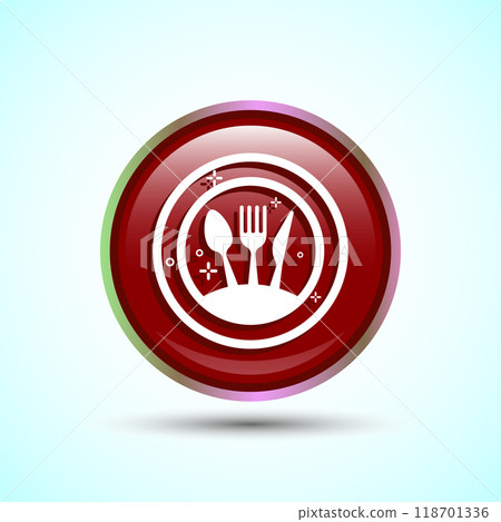 Eating Icon Design Illustration. Fork, Spoon, Restaurant icon 118701336