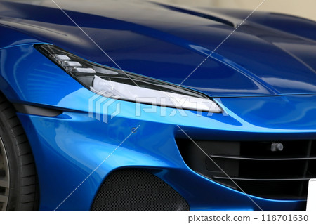 Blue sports car image 118701630