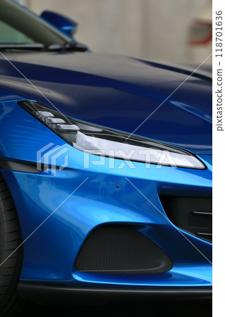 Blue sports car image 118701636