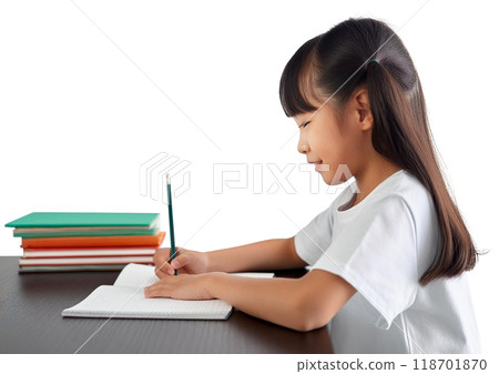 Elementary school students studying in the living room (png) 118701870