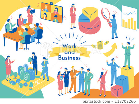 Business scene material collection 118702260