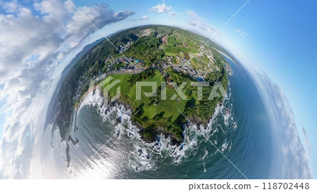 空拍《青森縣》種差海岸360度攝影，360度球面景觀 118702448