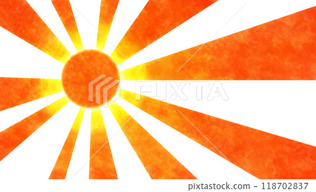 Sun rays stylish watercolor illustration 118702837