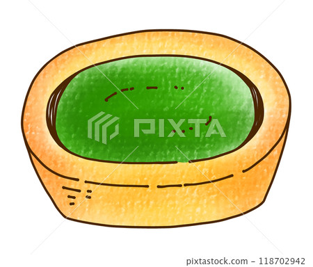 Simple and easy matcha tart, analog style 118702942