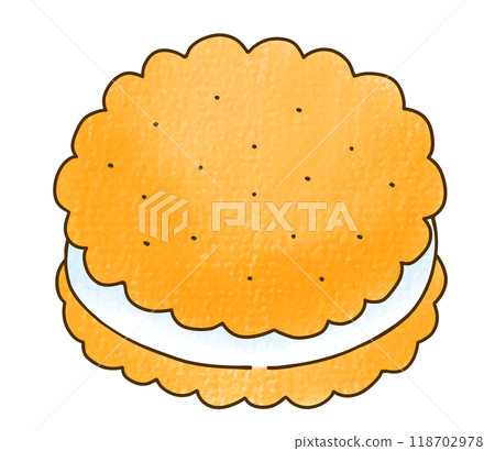 Simple and easy cookie/biscuit sandwiches, analog style Simple and easy cookie/biscuit sandwiches, analog style 118702978