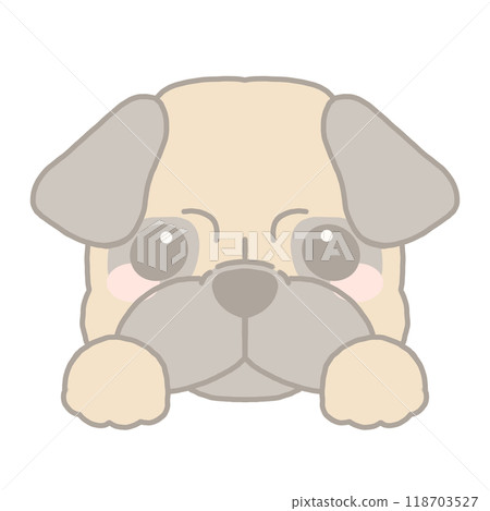 Illustration of pug Illustration of pug 118703527