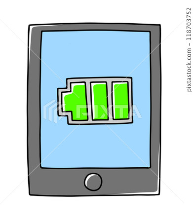 寬鬆簡約充滿電的智慧型手機純色 寬鬆簡約充滿電的智慧型手機純色 118703752