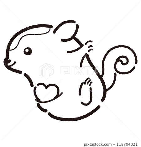 簡單可愛手繪飛鼠人物（側身） 118704021