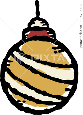 簡單的手寫裝飾圖示-聖誕節、冬天、活動 118704489