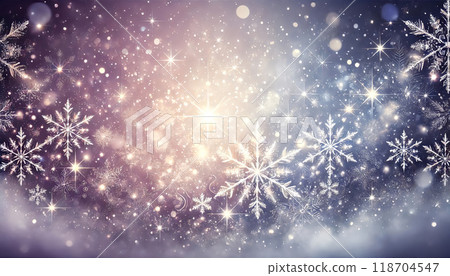 背景素材：雪花閃爍的夜空 118704547