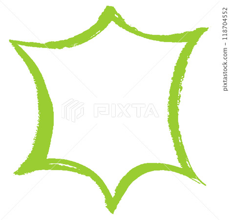 Illustration of a jagged speech bubble written with a brush 118704552