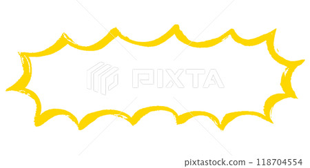 Illustration of a jagged speech bubble written with a brush 118704554