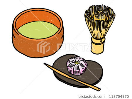 抹茶和日本糖果 118704570