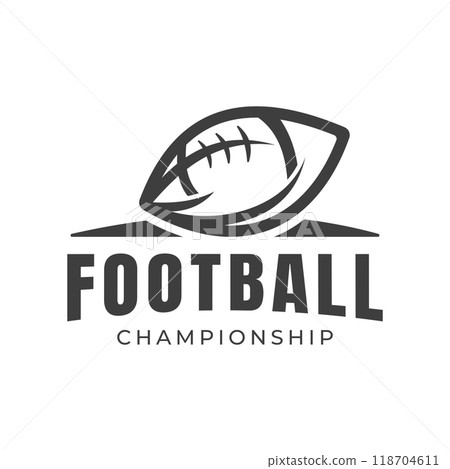 Vintage American Sport football club logo, football club. Tournament football club emblem, illustration design template on white background Vintage American Sport football club logo, football club. Tournament football club emblem, illustration design template on white background 118704611