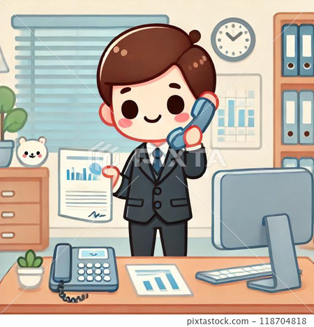 電話銷售 118704818