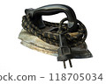Old iron on white background 118705034