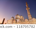 Grand Mosque at night in Abu Dhabi, Middle East 118705782