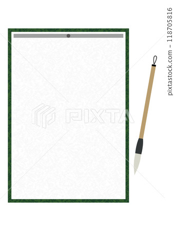 Japanese paper and brush 118705816