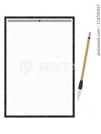 Japanese paper and brush 118705817
