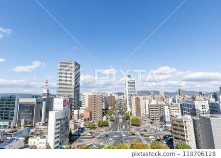 岡山縣岡山市 - 晴天的岡山市街景（從岡山市政府到JR岡山站） 118706128