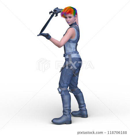 Female swordsman 118706188