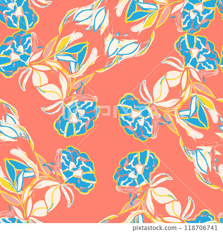 Pastel Abstract Floral seamless pattern design for fashion textiles, graphics, backgrounds and crafts Pastel Abstract Floral seamless pattern design for fashion textiles, graphics, backgrounds and crafts 118706741